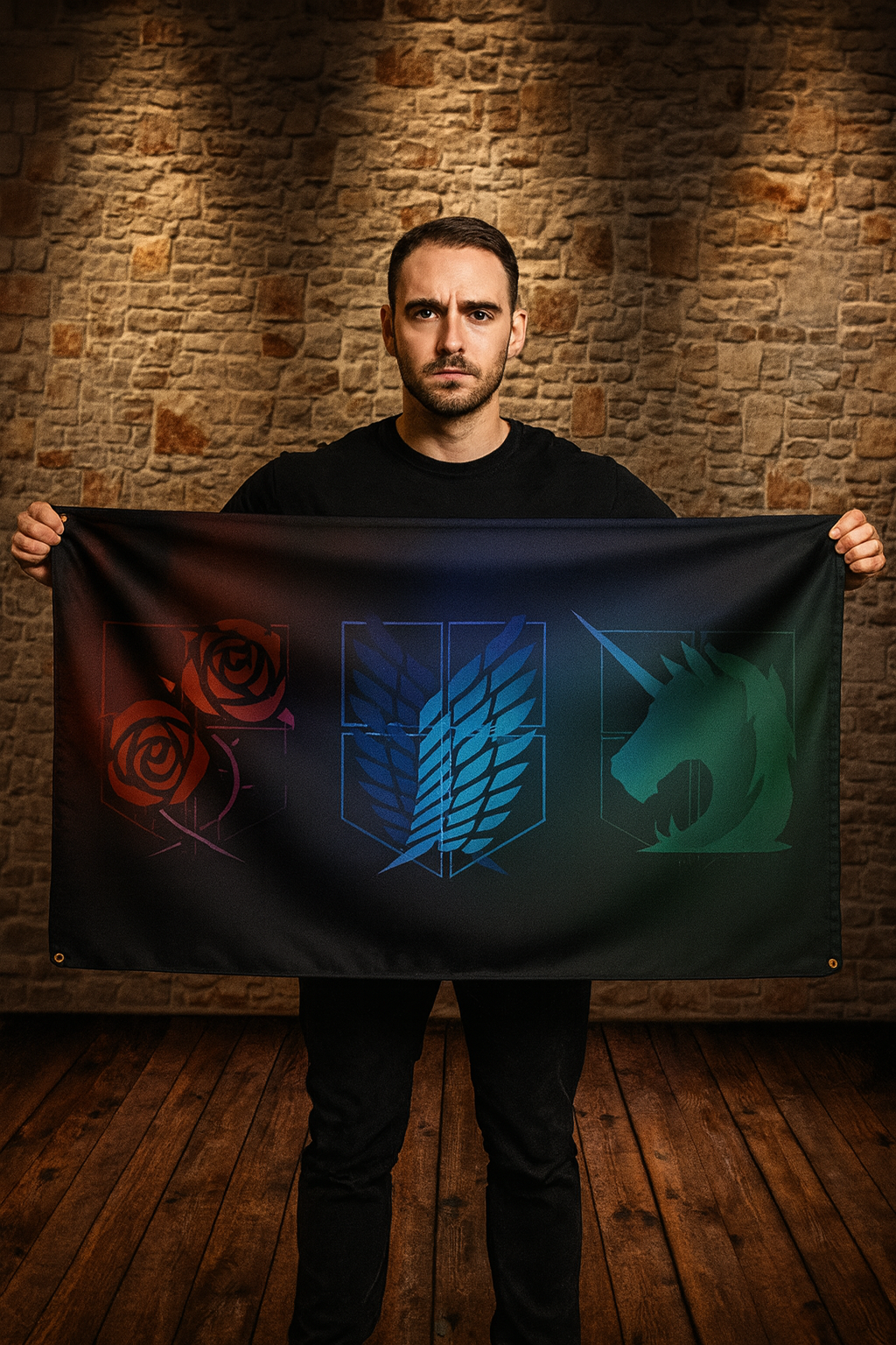 Embleme der drei Brigaden Flagge – Attack on Titan™