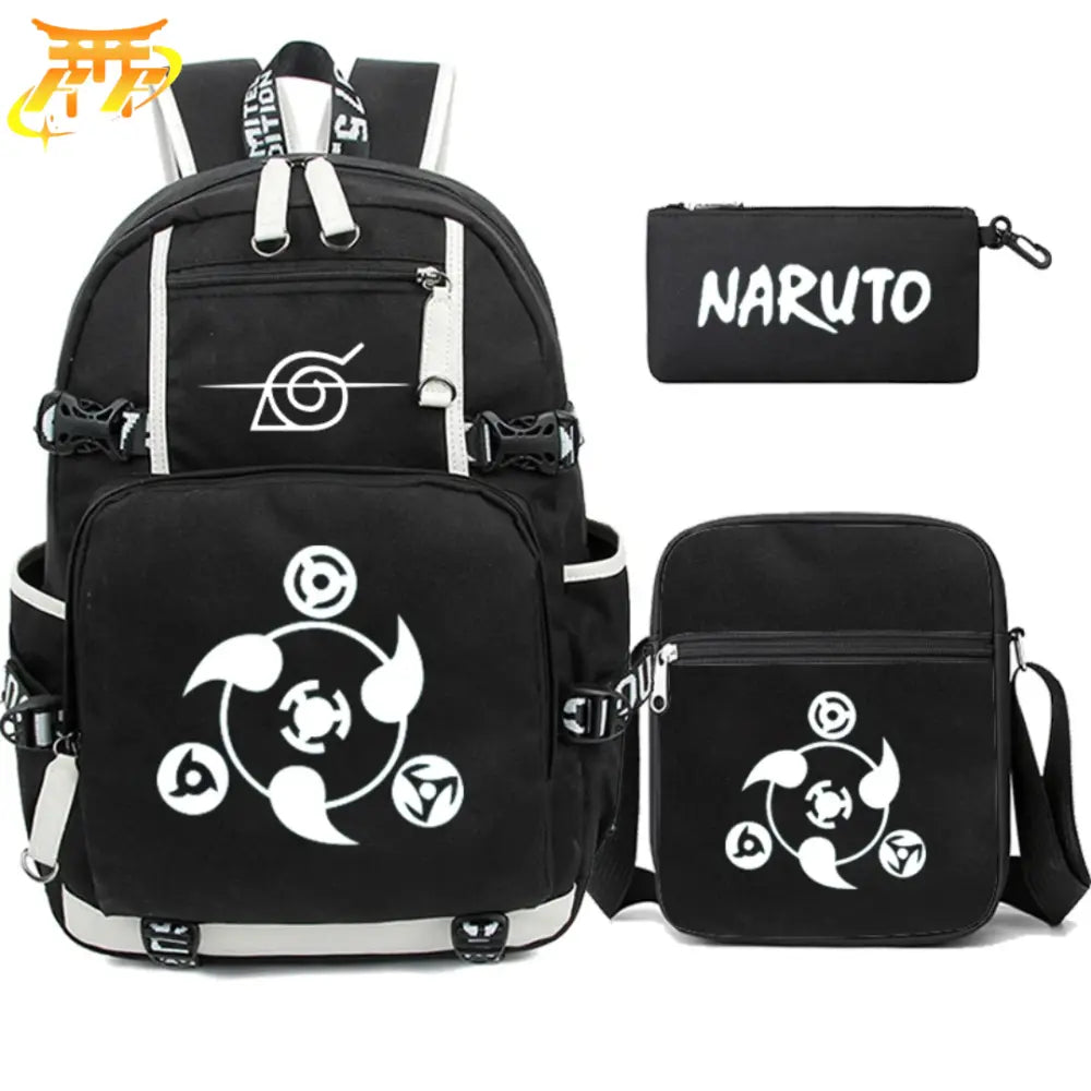 All Sharingan Rucksack mit Federmäppchen und Tasche