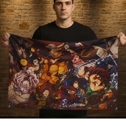 Dämonenjäger „Kampf gegen die Dämonen“ Flagge – Demon Slayer™