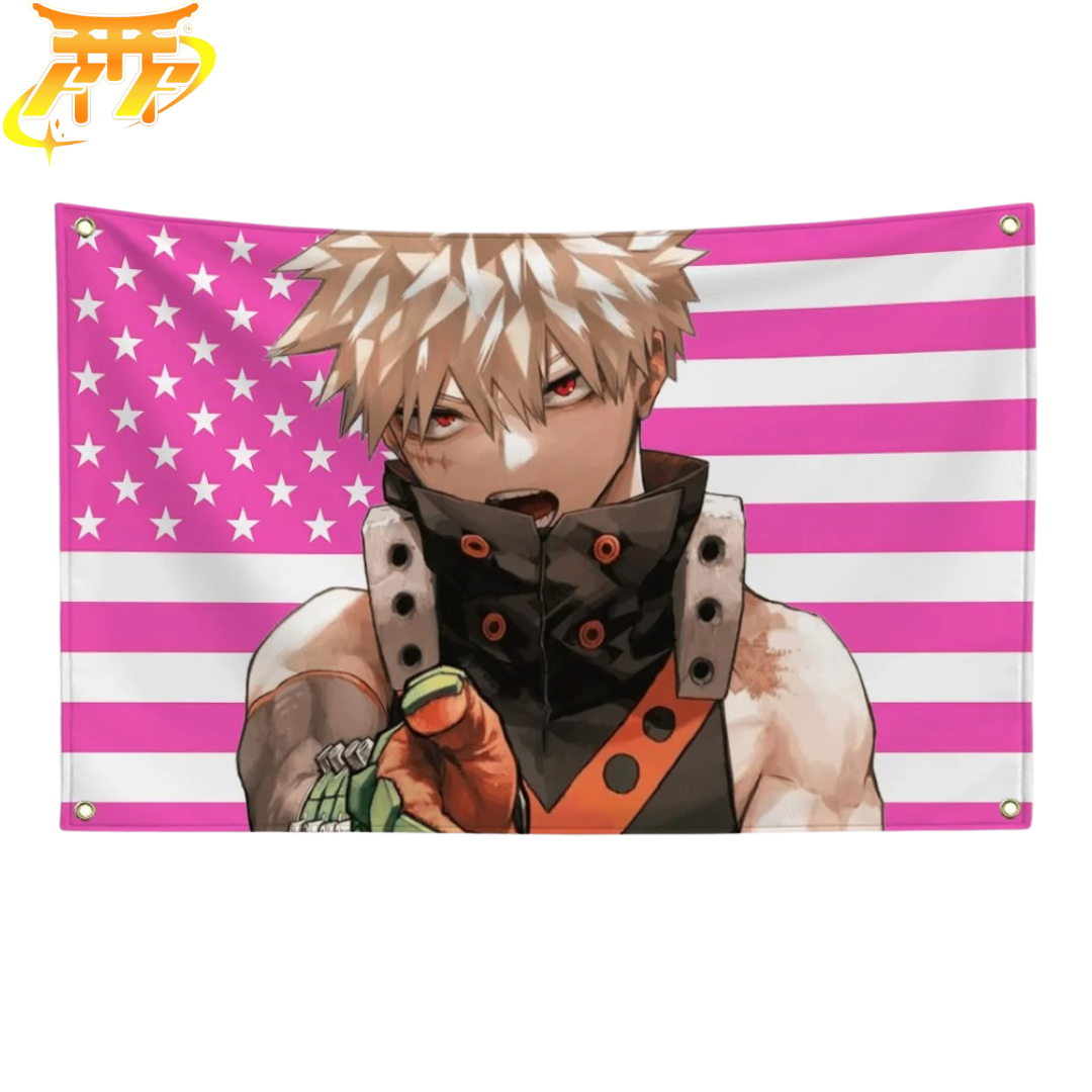 Drapeau Katsuki Bakugo "Explosion Héroïque" – My Hero Academia™
