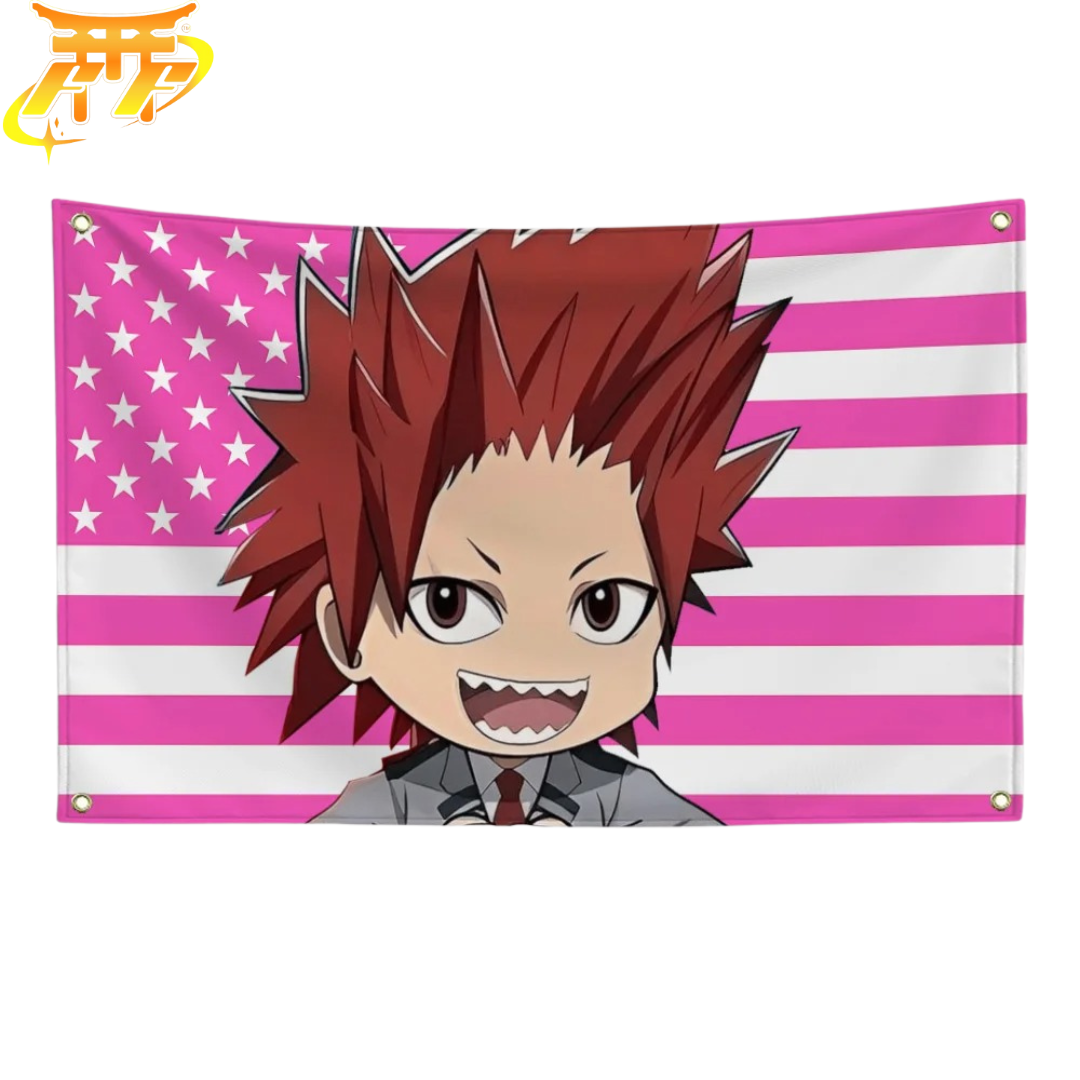 Eijiro Kirishima „Chibi-Schüler-Stil“ Flagge – My Hero Academia™