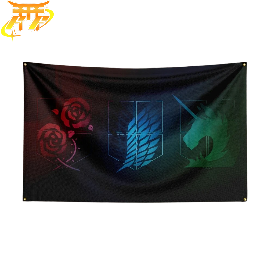 Embleme der drei Brigaden Flagge – Attack on Titan™