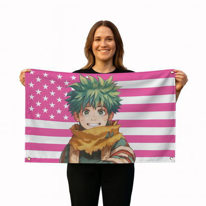 Izuku Midoriya „Überlebens-Outfit“ Flagge – My Hero Academia™