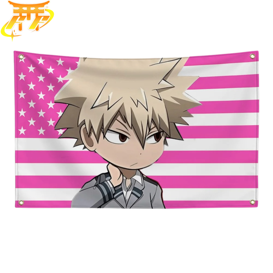 Katsuki Bakugo „Chibi-Schüler-Stil“ Flagge – My Hero Academia™