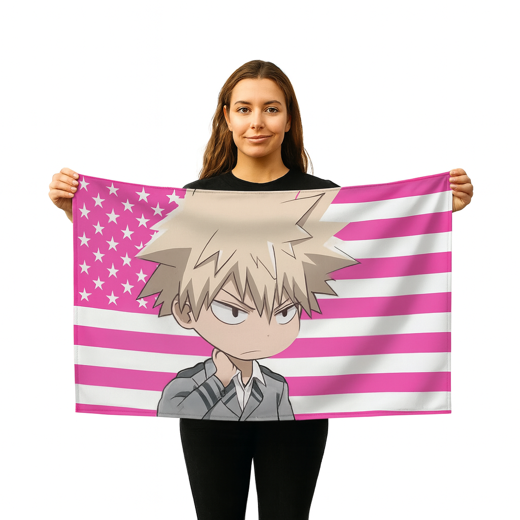 Katsuki Bakugo „Chibi-Schüler-Stil“ Flagge – My Hero Academia™