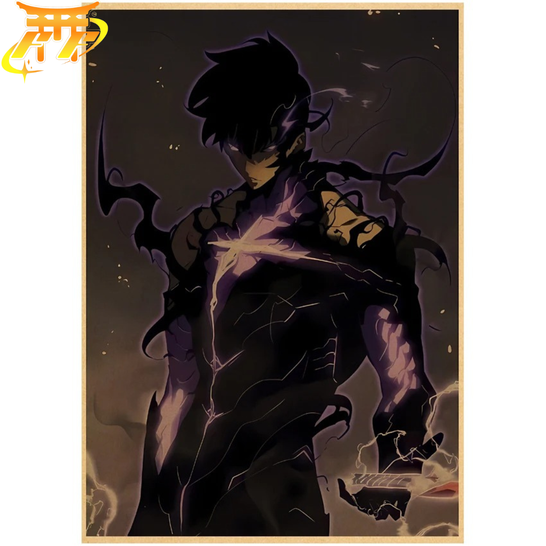 Sung Jinwoo Poster „Dunkle Form“ - Solo Leveling™