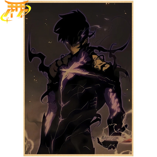 Sung Jinwoo Poster „Dunkle Form“ - Solo Leveling™