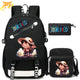 Luffy Kawaii Rucksack mit Federmäppchen und Tasche  - One Piece™