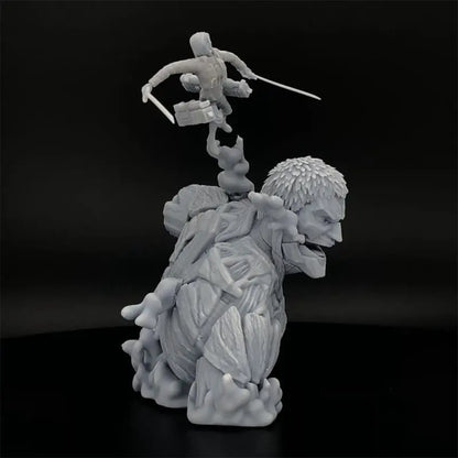 „Schlachtschiff Titan vs. Mikasa Ackerman“ Figuren –