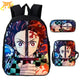 Tanjiro der Dämonenjäger Rucksack mit Federmäppchen und Tasche - Demon Slayer™