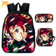 Tanjiro Kamado Feuer Tanz Rucksack mit Federmäppchen und Tasche - Demon Slayer™