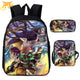 Tanjiro & Nezuko Kamado Rucksack mit Federmäppchen und Tasche - Demon Slayer™