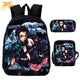 Tanjiro & Nezuko Rucksack mit Federmäppchen und Tasche - Demon Slayer™