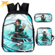 Tanjiro Wasseratmung Rucksack mit Federmäppchen und Tasche - Demon Slayer™