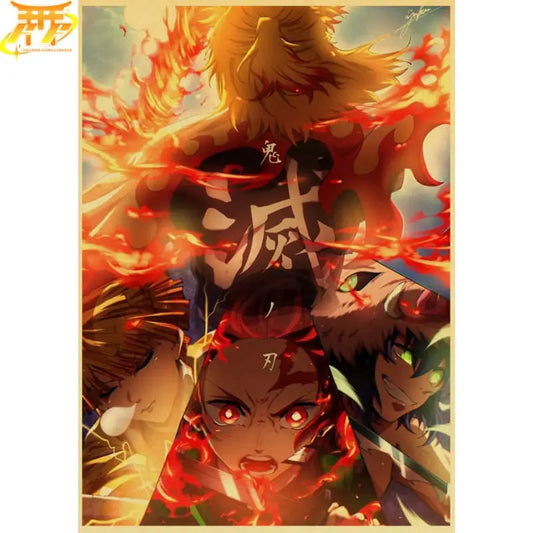 Tanjiro x Rengoku Poster – Demon Slayer™